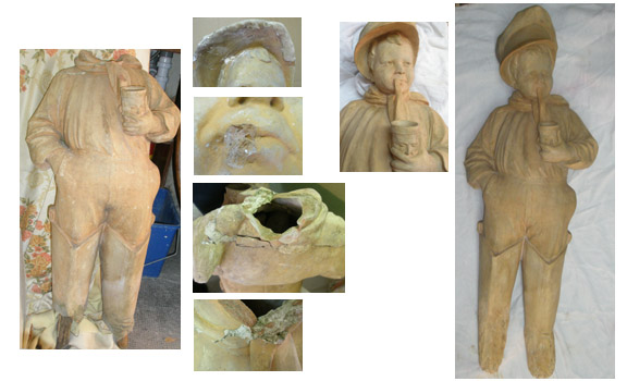 Figura de terracota de origen italiano