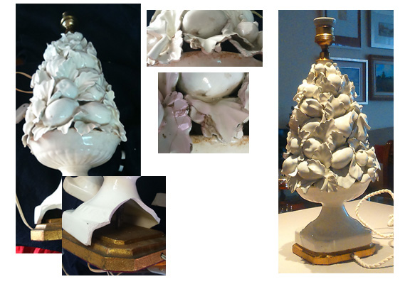 Lámpara de porcelana, Manises
